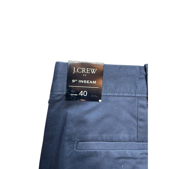 J.Crew Factory Shorts Men 40 Blue 9” Inseam Flat Front Preppy Casual Classic - Picture 7 of 9